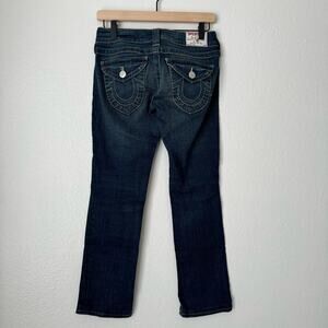 Vintage True Religion Women's Billy Jeans Straight Leg Low Rise Fading Size 25